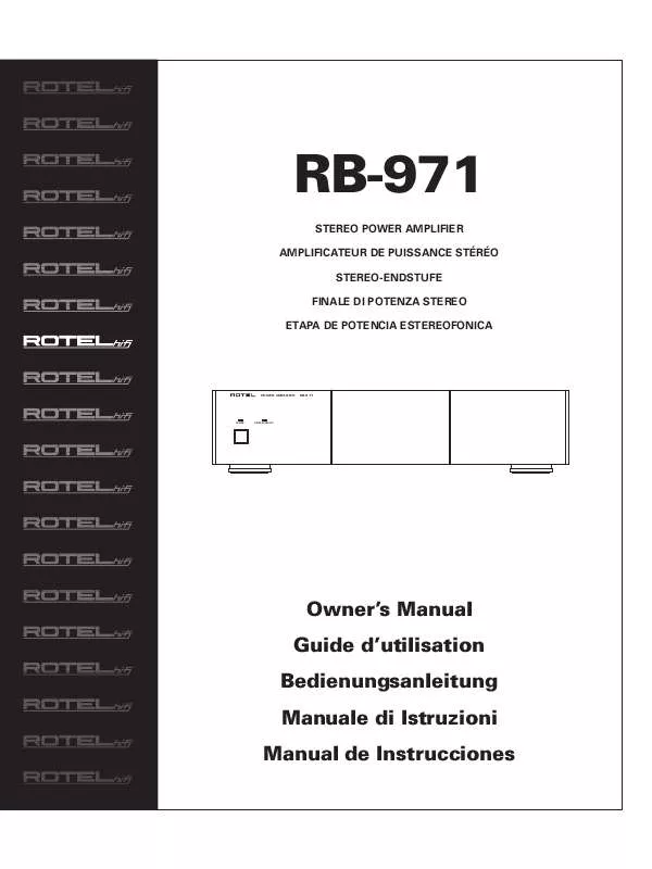 Mode d'emploi ROTEL RB-971