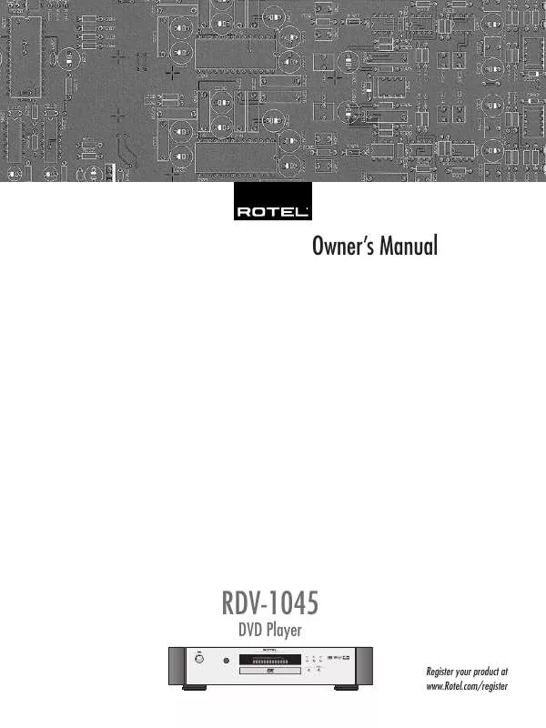 Mode d'emploi ROTEL RDV-1045