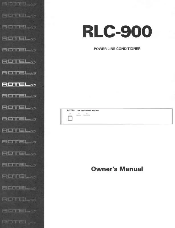 Mode d'emploi ROTEL RLC-900