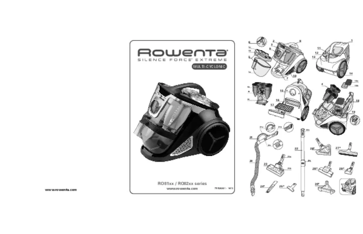 Mode d'emploi ROWENTA RO8123 11 SILENCE FORCE EXTREME CYCLONIQ