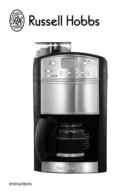 Mode d'emploi RUSSELL HOBBS PLATINUM GRIND AND BREW COFFEE MAKER