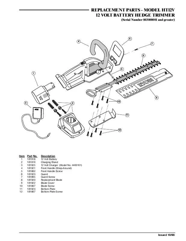 Mode d'emploi RYOBI 41AGHT2E034