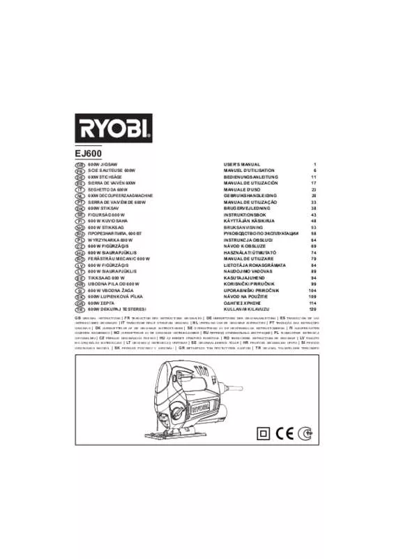 Mode d'emploi RYOBI EJ 600