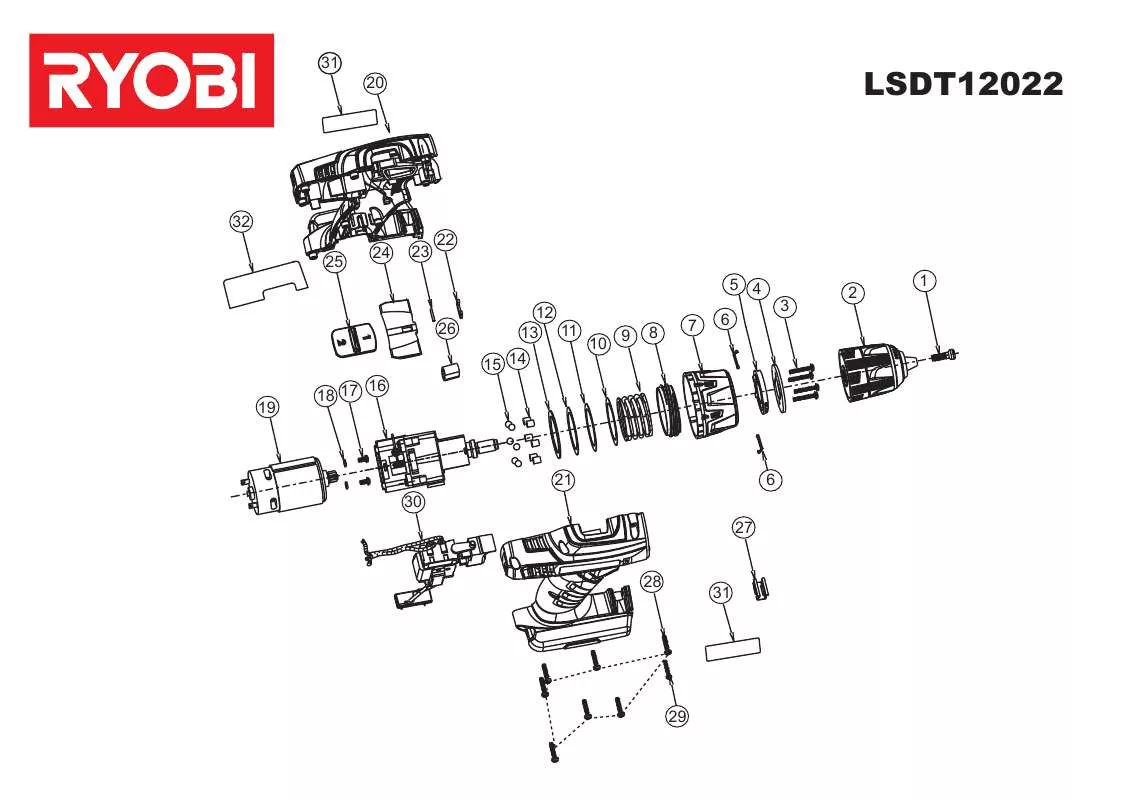 Mode d'emploi RYOBI LSDT12022