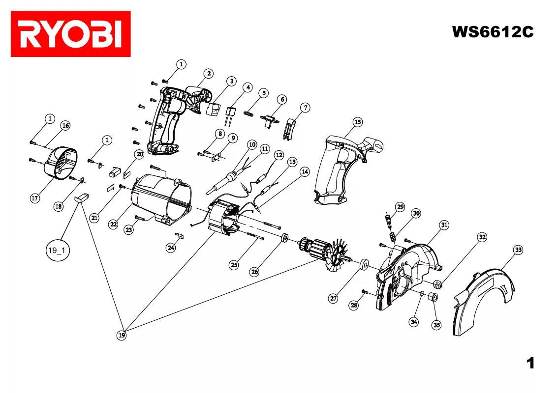 Mode d'emploi RYOBI WS6612C