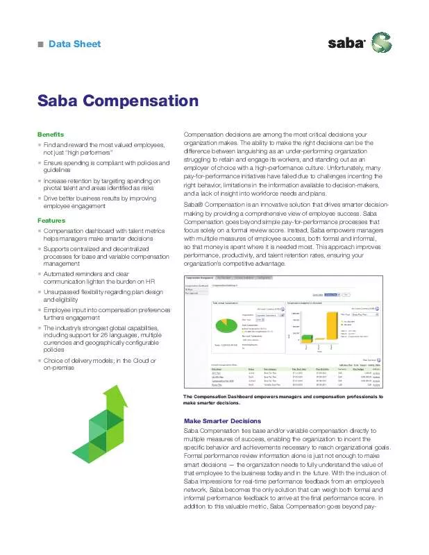 Mode d'emploi SABA COMPENSATION