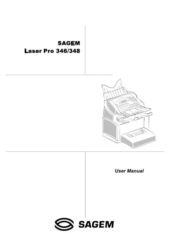 Mode d'emploi SAGEM LASER PRO 346