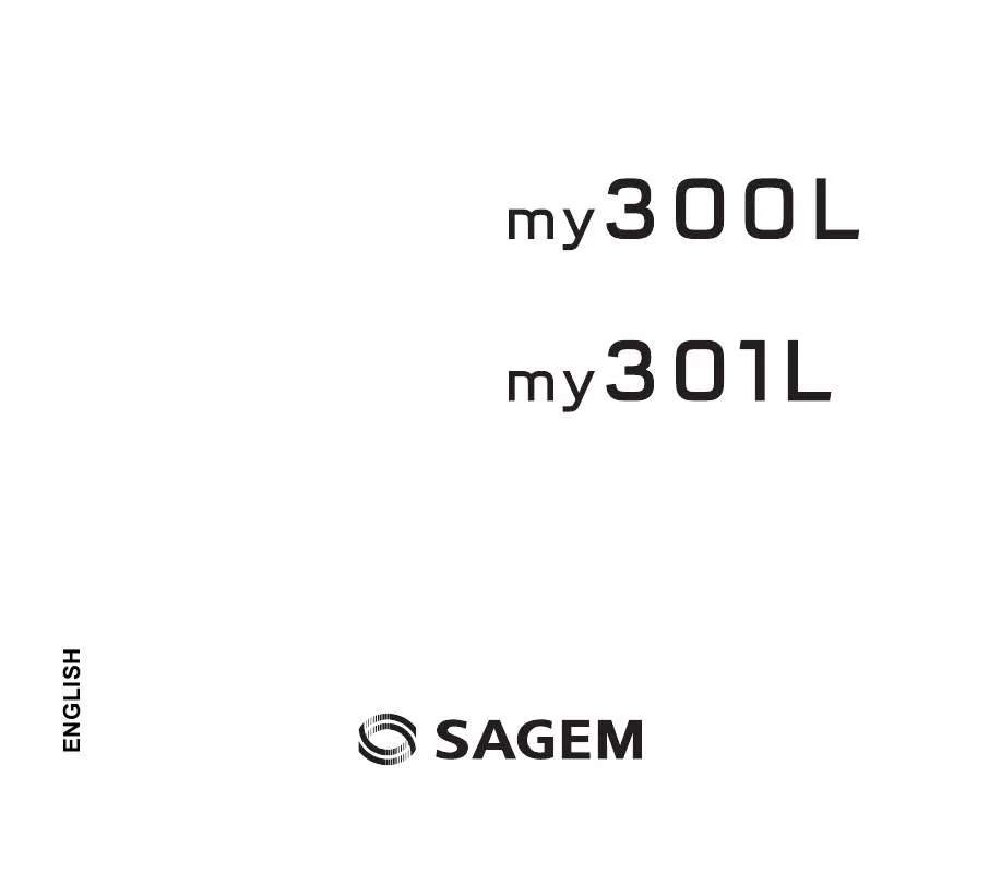 Mode d'emploi SAGEM MY300L