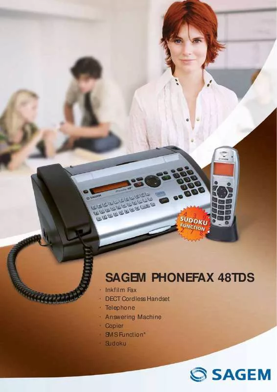 Mode d'emploi SAGEM PHONEFAX 48TDS