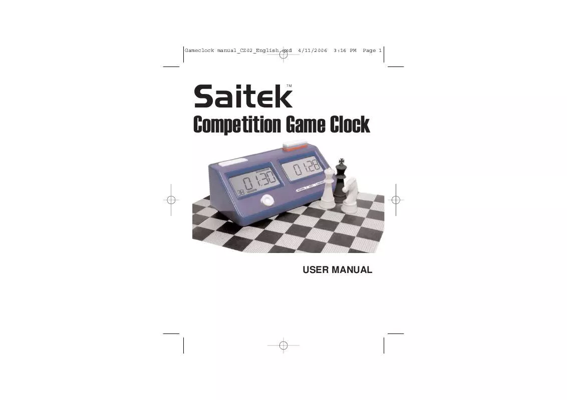 Mode d'emploi SAITEK COMPETITION GAME CLOCK