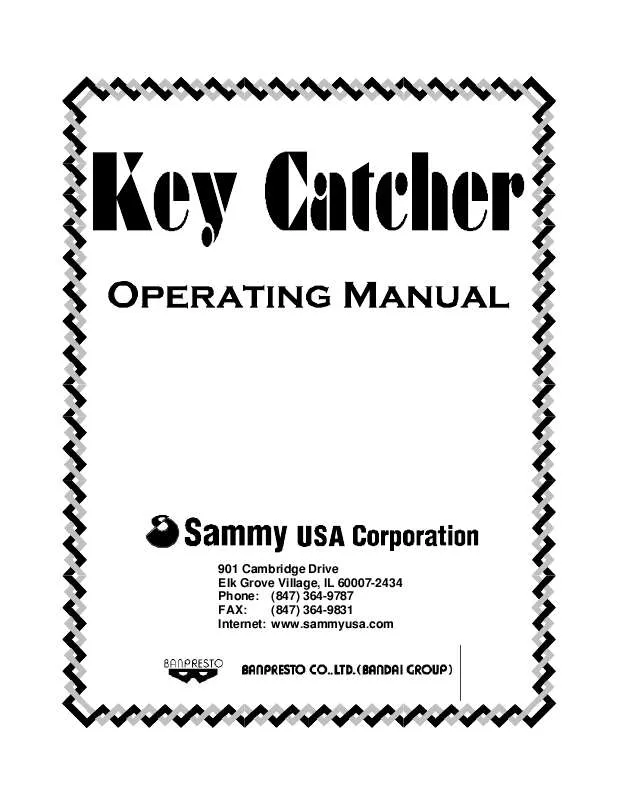 Mode d'emploi SAMMY KEY CATCHER