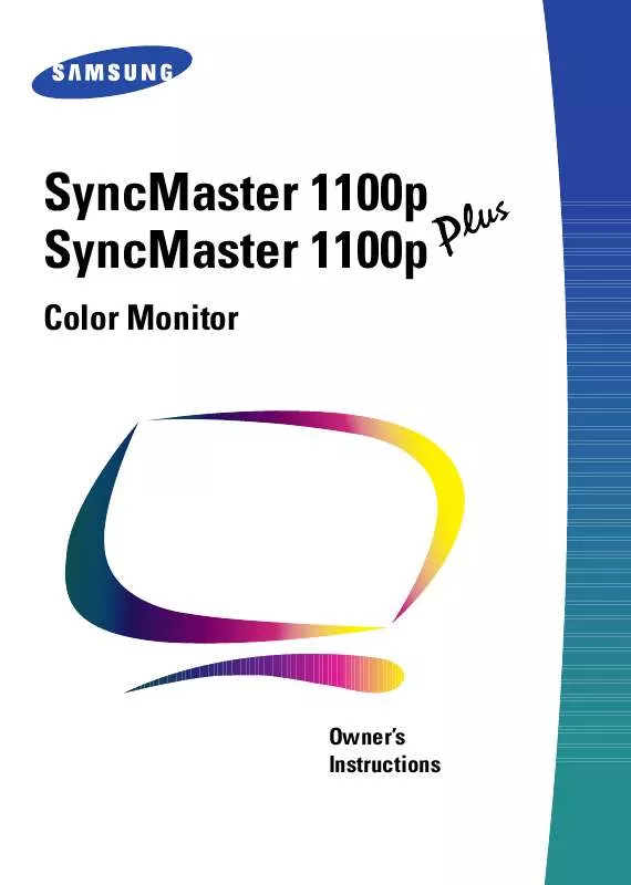 Mode d'emploi SAMSUNG SYNCMASTER 1100P+