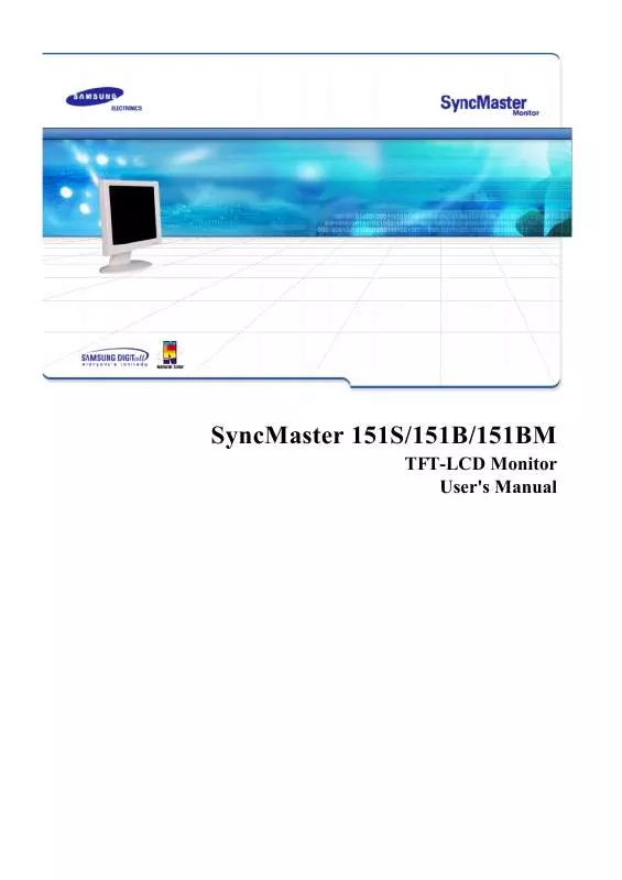 Mode d'emploi SAMSUNG SYNCMASTER 151B