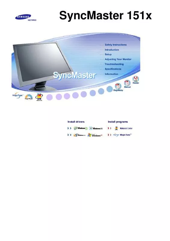 Mode d'emploi SAMSUNG SYNCMASTER 151X