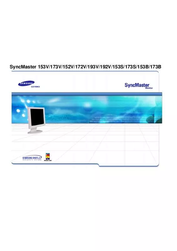 Mode d'emploi SAMSUNG SYNCMASTER 153B