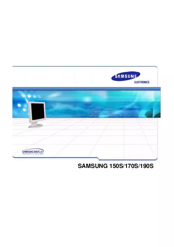 Mode d'emploi SAMSUNG SYNCMASTER 170S