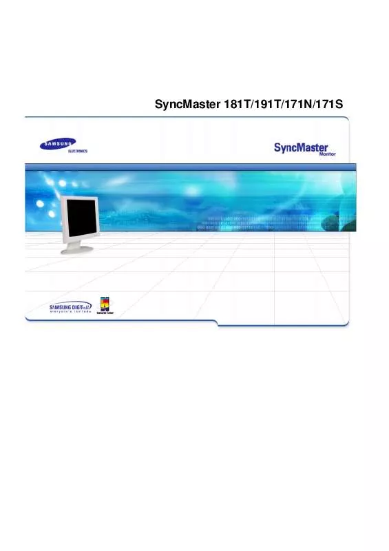 Mode d'emploi SAMSUNG SYNCMASTER 171N