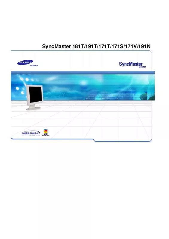 Mode d'emploi SAMSUNG SYNCMASTER 171V