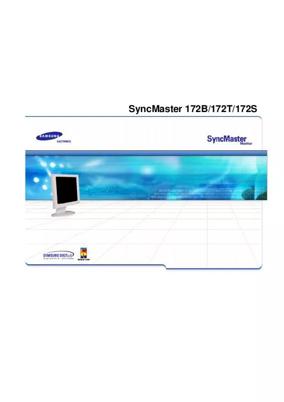 Mode d'emploi SAMSUNG SYNCMASTER 172T