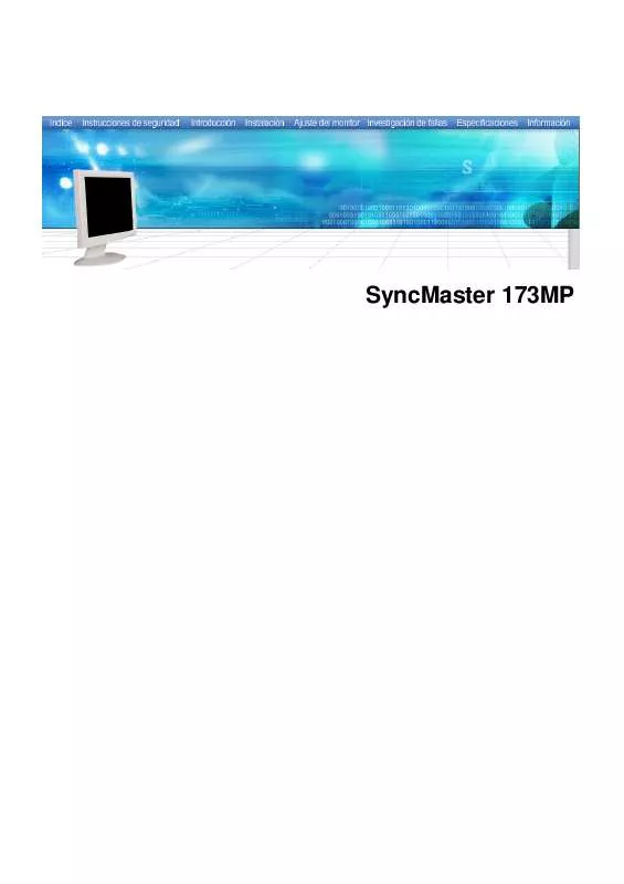 Mode d'emploi SAMSUNG SYNCMASTER 173MP