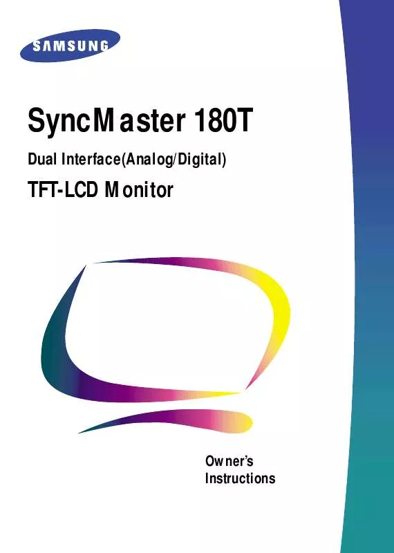 Mode d'emploi SAMSUNG SYNCMASTER 180T-TFT