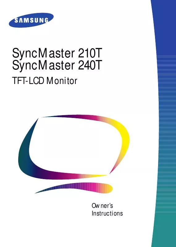 Mode d'emploi SAMSUNG SYNCMASTER 210T