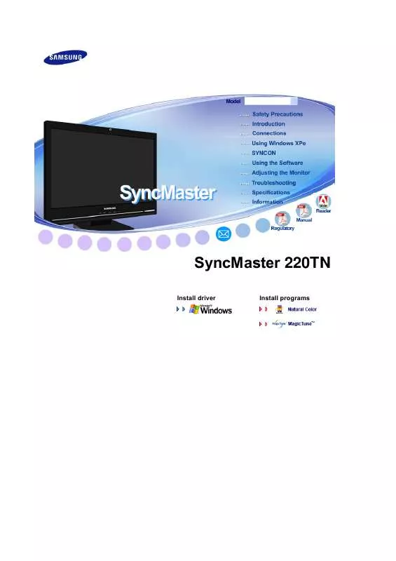 Mode d'emploi SAMSUNG SYNCMASTER 220TN