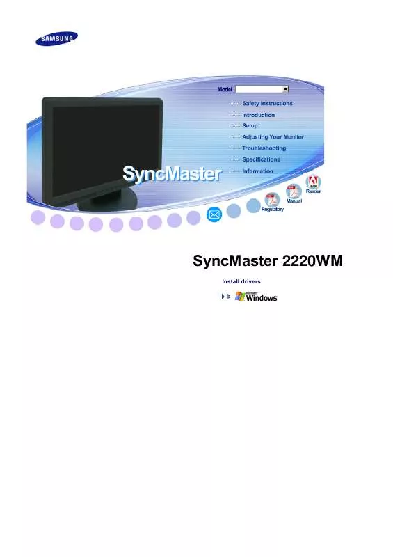 Mode d'emploi SAMSUNG SYNCMASTER 220WM