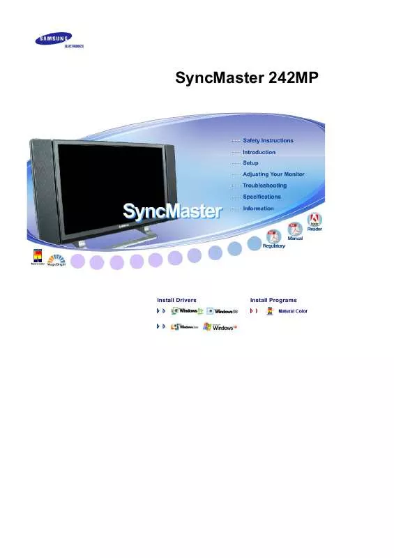 Mode d'emploi SAMSUNG SYNCMASTER 242MP