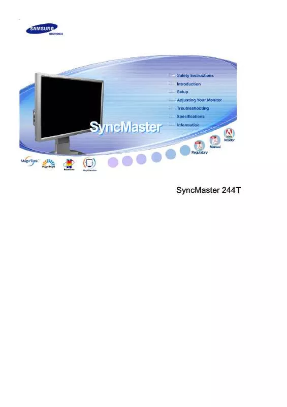 Mode d'emploi SAMSUNG SYNCMASTER 244T