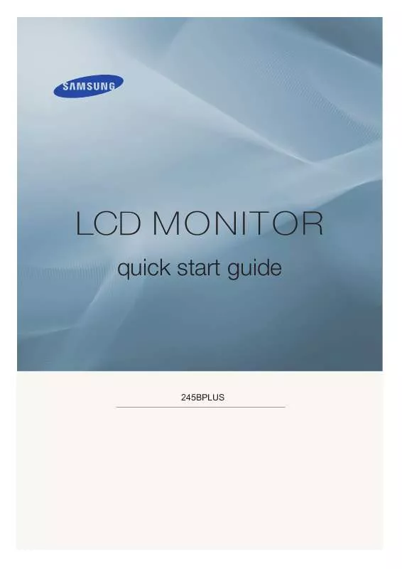 Mode d'emploi SAMSUNG SYNCMASTER 245BPLUS