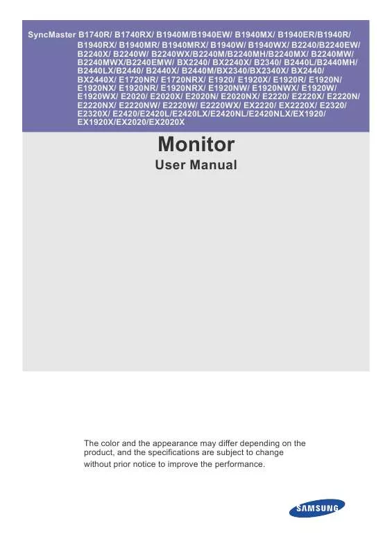 Mode d'emploi SAMSUNG SYNCMASTER B1940W