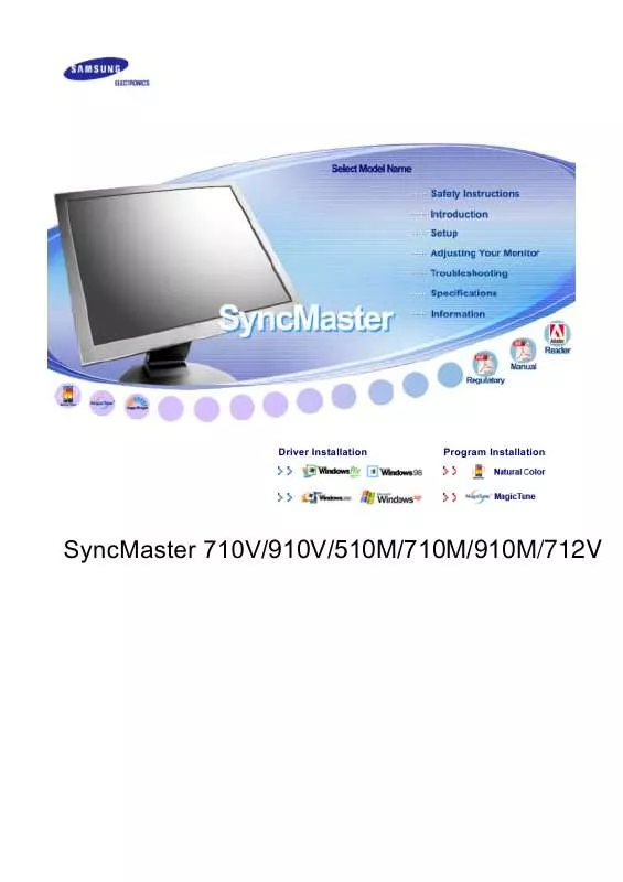 Mode d'emploi SAMSUNG SYNCMASTER 510M