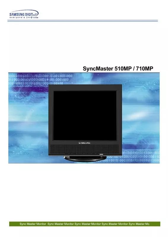 Mode d'emploi SAMSUNG SYNCMASTER 510MP