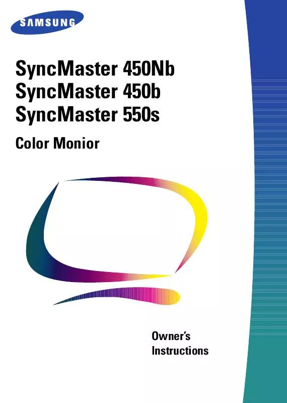 Mode d'emploi SAMSUNG SYNCMASTER 550S