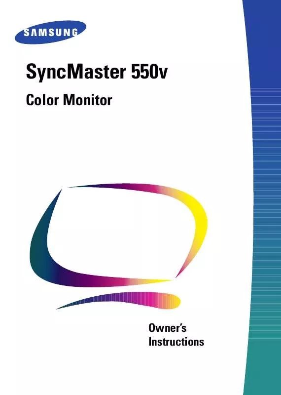 Mode d'emploi SAMSUNG SYNCMASTER 550V