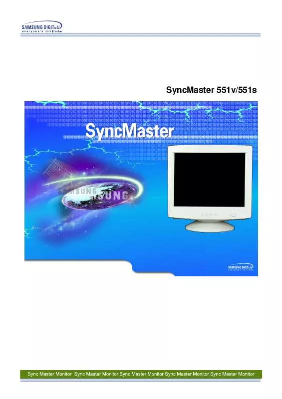 Mode d'emploi SAMSUNG SYNCMASTER 551V