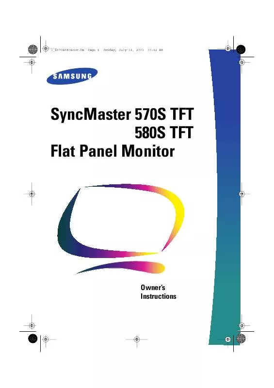 Mode d'emploi SAMSUNG SYNCMASTER 580STFT