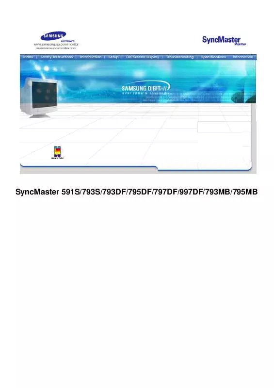 Mode d'emploi SAMSUNG SYNCMASTER 591S