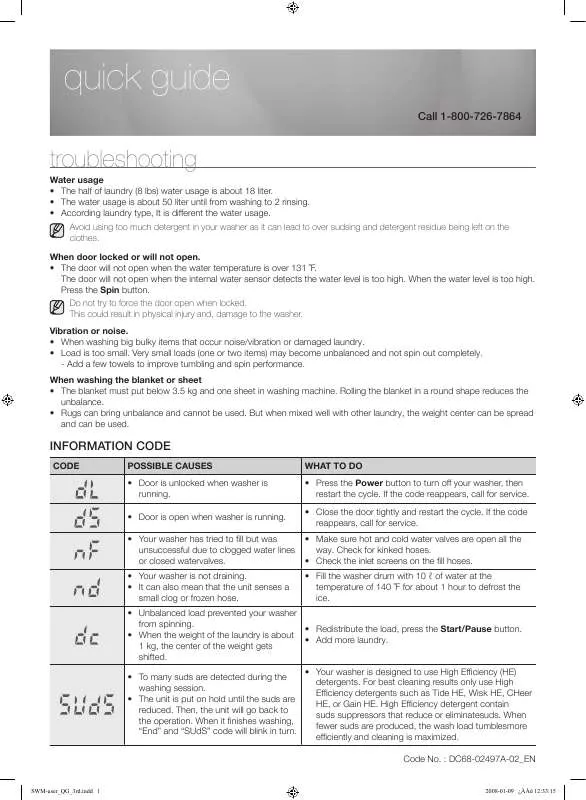 Mode d'emploi SAMSUNG 592-491180