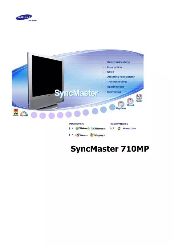 Mode d'emploi SAMSUNG SYNCMASTER 710MP