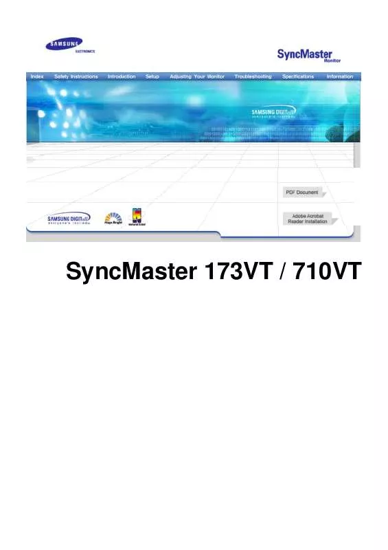 Mode d'emploi SAMSUNG SYNCMASTER 710VT