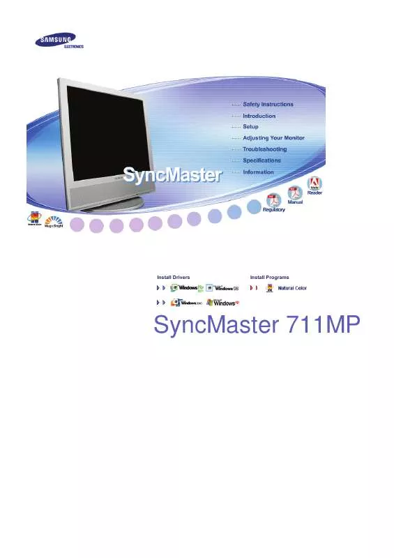 Mode d'emploi SAMSUNG SYNCMASTER 711MP