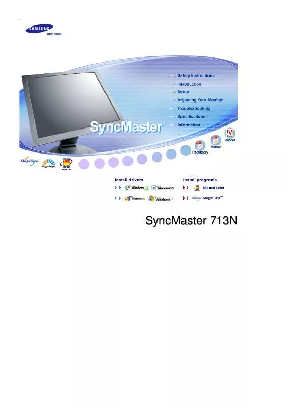 Mode d'emploi SAMSUNG SYNCMASTER 713N PIVOT