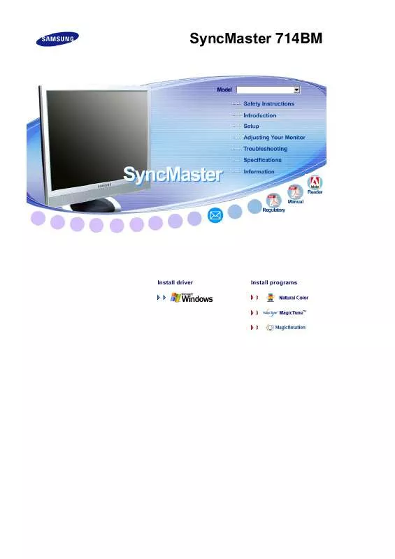 Mode d'emploi SAMSUNG SYNCMASTER 714BM