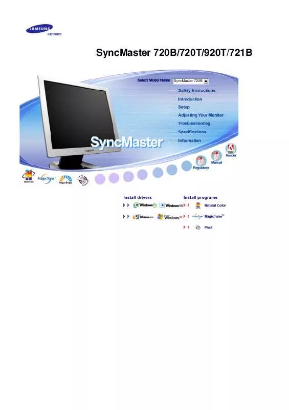 Mode d'emploi SAMSUNG SYNCMASTER 721S