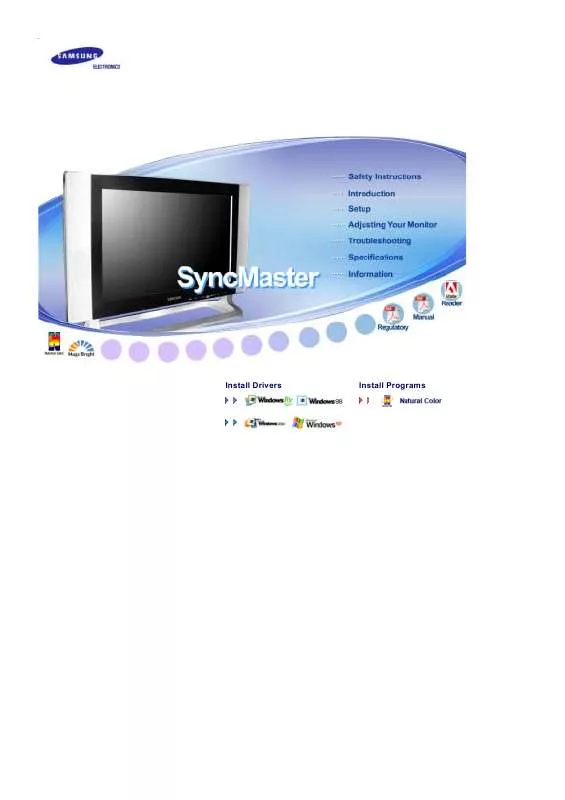 Mode d'emploi SAMSUNG SYNCMASTER 730MW