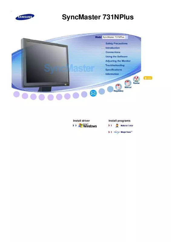 Mode d'emploi SAMSUNG SYNCMASTER 731N PLUS