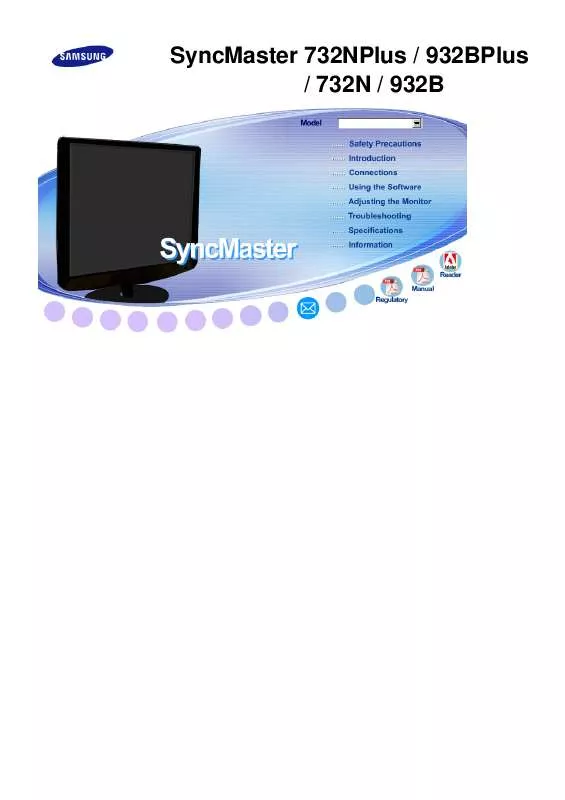 Mode d'emploi SAMSUNG SYNCMASTER 732N PLUS