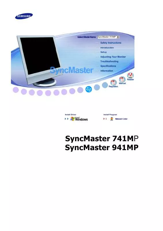 Mode d'emploi SAMSUNG SYNCMASTER 741MP